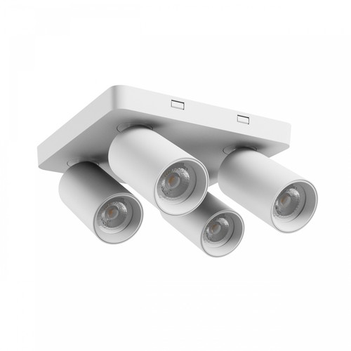 Plafondlamp met 2x2 spots, GU10 - Wit, IP20 binnen, zonder lichtbron