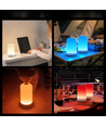 Oplaadbare RGB+CCT LED tafel-/nachtlamp - Bluetooth, Wit, touch dimbaar, IP20 binnen