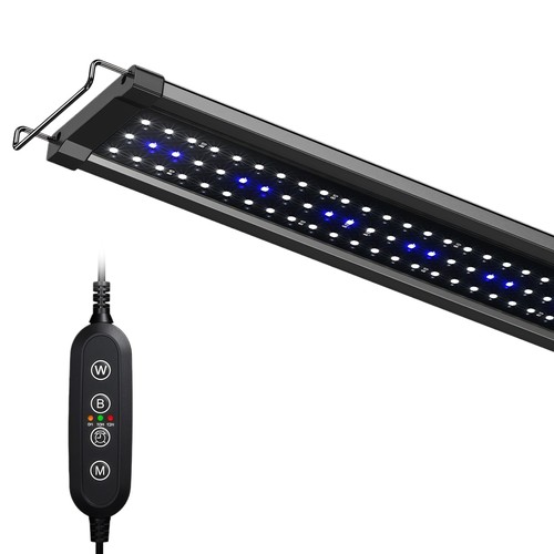 60-80 cm aquariumarmatuur - 18W LED, wit/blauw, verstelbaar