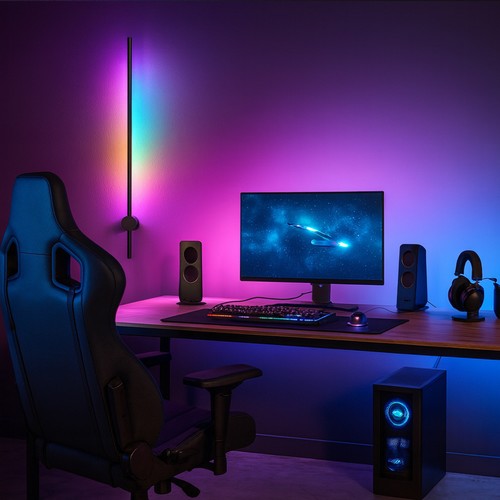 60cm RGBIC verstelbare wandlamp - Bluetooth, 5V USB