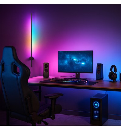 60cm RGBIC verstelbare wandlamp - Bluetooth, 5V USB