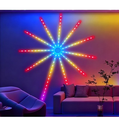 Vuurwerk LED strip - 5V USB, bluetooth app