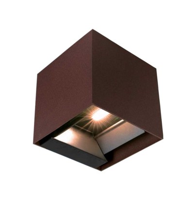 9W LED Wandlamp op zonne-energie - IP65, CCT, 3 lichtkleuren, PIR-sensor, corten behuizing