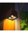 9W LED Wandlamp op zonne-energie - IP65, CCT, 3 lichtkleuren, PIR-sensor, corten behuizing