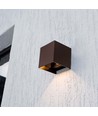 9W LED Wandlamp op zonne-energie - IP65, CCT, 3 lichtkleuren, PIR-sensor, corten behuizing