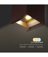 9W LED Wandlamp op zonne-energie - IP65, CCT, 3 lichtkleuren, PIR-sensor, corten behuizing
