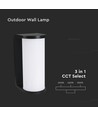 12W CCT LED wandlamp - IP65, zwart, 3-in-1 kleurwissel, 1760lm, incl. lichtbron