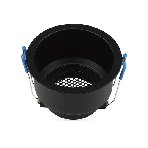 VT-9001RD lampfitting GU10 - aluminium, honingraat, diepe anti-verblindingskap, zwart rond