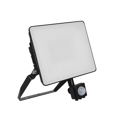 50W LED breedstraler met sensor - 120lm/W, IP65, Fast Connector, werklamp, buiten