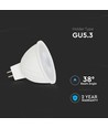 GU5.3 6,5W LED lamp, 12V - MR16, Samsung LED chip, 38 graden, 3000K, vervangt 40W
