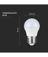 6,5W E27 LED lamp - G45, kunststof, 4000K, 230V