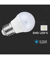 6,5W E27 LED lamp - G45, kogellamp, 230V