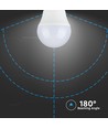 6,5W E27 LED lamp - G45, kunststof, 4000K, 230V