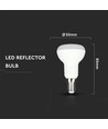 E14 4,8W R50 LED lamp - Samsung LED chip, 470lm, vervangt 40W