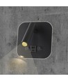 8W LED bed-wandlamp met USB-oplader - Zwart, 3000K, CREE chip, USB-A en USB-C