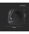 8W LED bed-wandlamp met USB-oplader - Zwart, 3000K, CREE chip, USB-A en USB-C