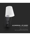 2W LED bedlamp / wandlamp met USB-oplader - Zwart, 3000K, CREE chip, IP20, modern design