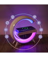 G-vormige RGBIC lamp - Draadloze oplader, 24x23cm, Wit, Bluetooth, 5V USB