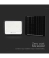 400W Solcelle LED breedstraler, 7-in-1 CCT - IP65, zwart, LiFePO4 batterij, incl. zonnepaneel en batterij-indicator