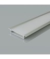 2m inbouwprofiel voor LED strips - Zilver aluminium, incl. cover, voor strips tot 48,2mm, IP20