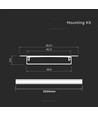 2m inbouwprofiel voor LED strips - Zilver aluminium, incl. cover, voor strips tot 48,2mm, IP20