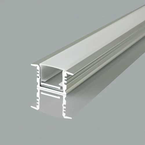 2m inbouwprofiel, aluminium - Incl. cover, voor LED strips tot 14,1mm, zilver, IP20