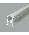 2m inbouwprofiel, aluminium - Incl. cover, voor LED strips tot 14,1mm, zilver, IP20