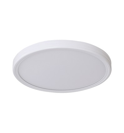 36W LED plafondlamp met afstandsbediening - Ø39cm, CCT 3-in-1, wit/zwarte rand, incl. lichtbron
