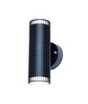 Dubbele wandlamp zwart met up/down licht - Buiten