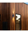 Dubbele wandlamp zwart met up/down licht - Buiten