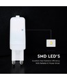 G9 2,2W LED lamp - Samsung LED chip, 300°, 6500K, kunststof