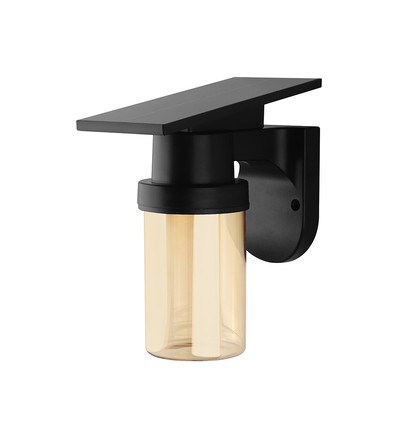 0,9W Solara LED wandlamp met zonnecel - IP54, zwart, 120lm, 3-in-1 CCT, incl. afstandsbediening