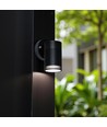 Buiten wandlamp zwart GU10 - één lichtrichting, schijnt omlaag