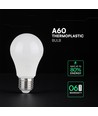 E27 9W LED lamp - A60, 806lm, vervangt 60W, wit kunststof