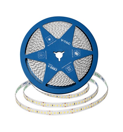 10m 12W/m LED strip, 168 LED per meter - 24V, IP20, 140lm/W, SMD2835