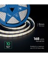 5m 12W/m LED strip, 168 LED/m - 24V, IP20, 6400K, 1650lm/m