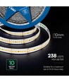 238 VT-2835 LED-lichtlijst 18W/m 24V - Cree-chip, 4000K, IP20, 10mm, dubbele PCB, 10m/rol, prijs/m