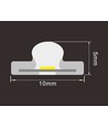 5m 230V RA93 waterdicht HiCri slim COB strip - Binnen/Buiten, IP67, 296 LED, 10W/m, plakstrip