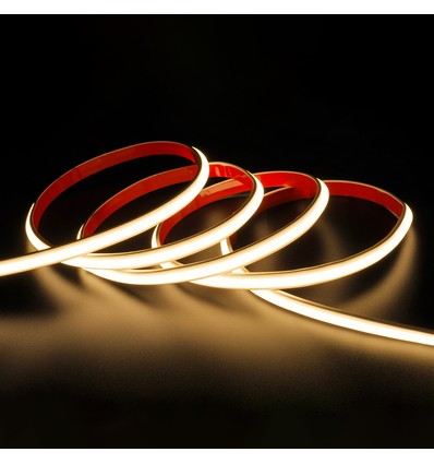 5m 230V RA93 waterdicht HiCri slim COB strip - Binnen/Buiten, IP67, 296 LED, 10W/m, plakstrip