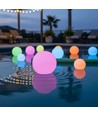 Ø20 cm RGB LED bol - Oplaadbaar, met afstandsbediening, IP66