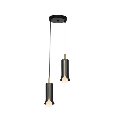 2x5W LED designer hanglamp - Ø15cm, 3000K, Sandy Black