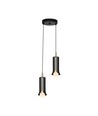 2x5W LED designer hanglamp - Ø15cm, 3000K, Sandy Black