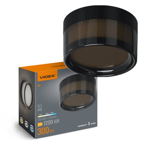 9W Ronde zwarte bulkhead wand/plafondlamp - IP65, 111lm/W, RA90, CCT, Ø14cm, buiten