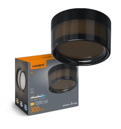 9W Ronde zwarte bulkhead wand/plafondlamp - IP65, CCT, Ø14cm