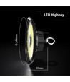100W LED high bay, 155lm/W - CREE chip, IP65, 90 graden, 6 jaar garantie