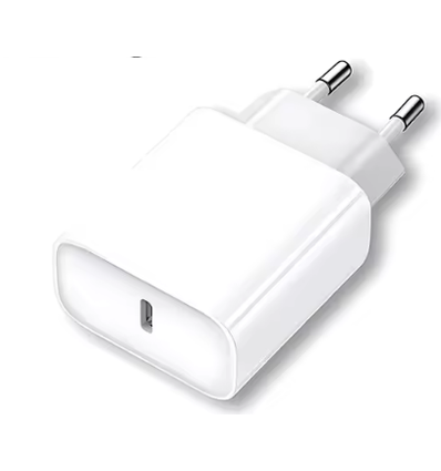 USB-oplader 20W - Wit, USB-C, perfect voor mobiel en lampen
