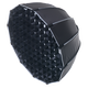 Softbox met raster, Ø65cm - Voor 200W/300W breedstraler, zwart