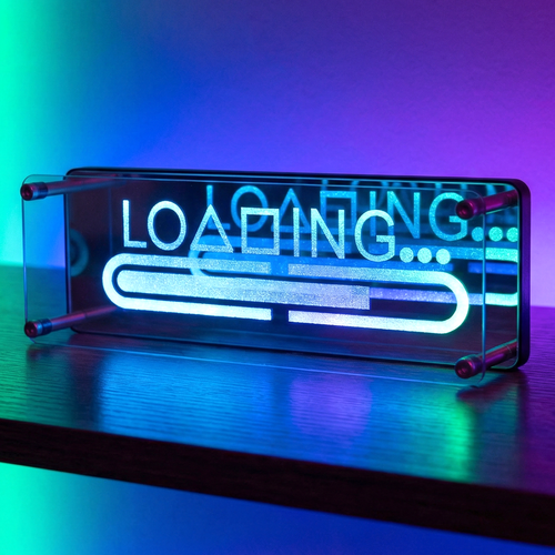 RGB LOADING Neon Sign - Infinity Mirror effect, Bluetooth, App-besturing