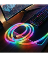 3m RGBIC Neon flex slang - USB, IP20, complete set, geweven touw, Bluetooth App, afstandsbediening