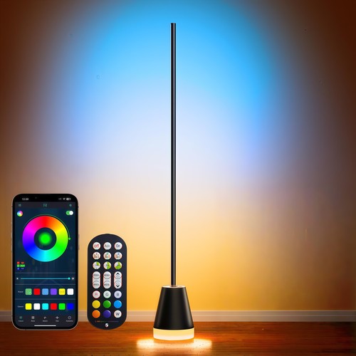 145cm RGBIC+CCT hoeklamp - Bluetooth, app-bediening, afstandsbediening, 11W
